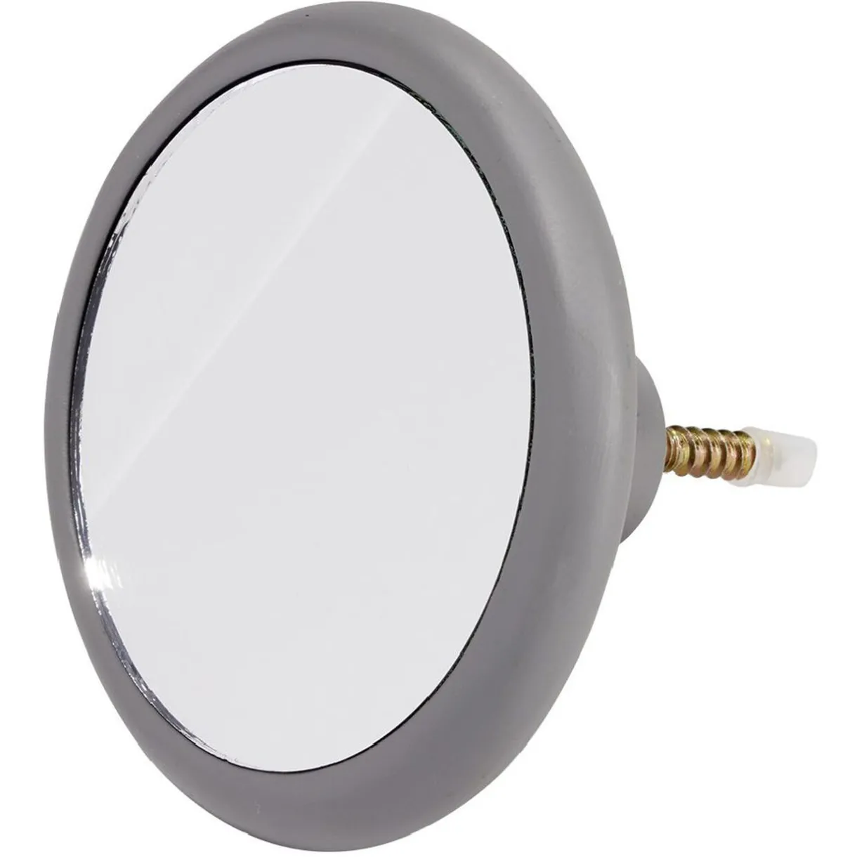Rangement|Gifi Patère murale ronde miroir avec contour gris Ø10cm