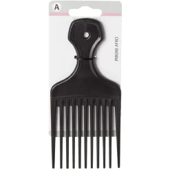 Clearance Gifi Peigne Afro plastique noir mat L16,5 cm