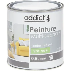 Sale Gifi Peinture multi-surfaces 0,5L gris béton satiné