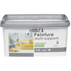 New Gifi Peinture multi-surfaces 2,5L blanc satiné