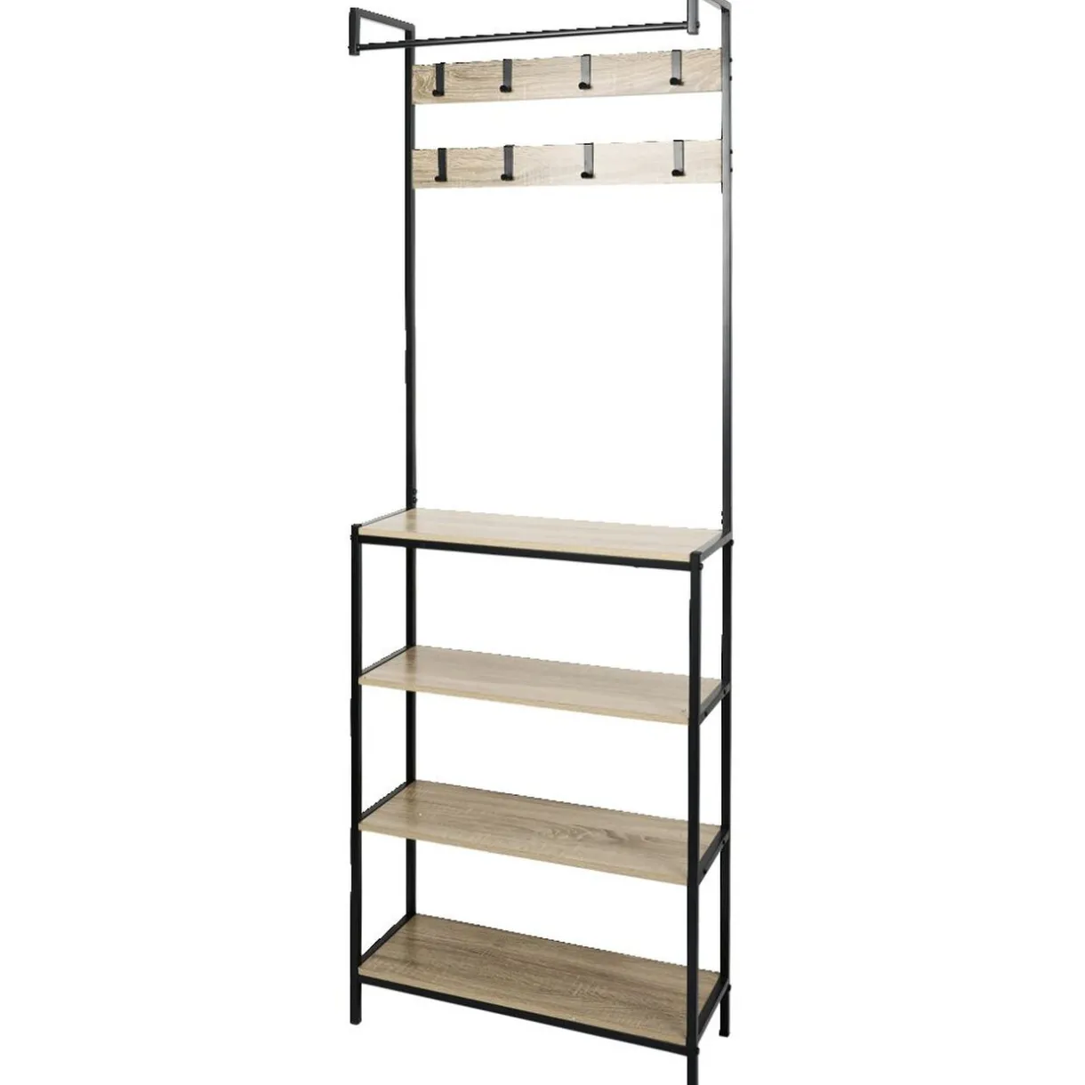 Rangement|Gifi Penderie 8 patères et 4 étagères 68x23x180cm