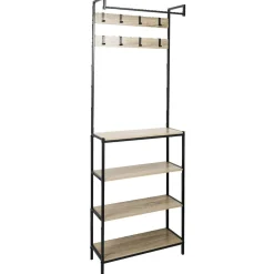 Rangement|Gifi Penderie 8 patères et 4 étagères 68x23x180cm