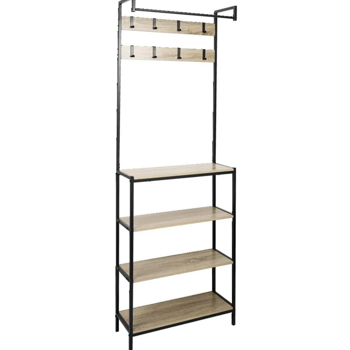 Rangement|Gifi Penderie 8 patères et 4 étagères 68x23x180cm