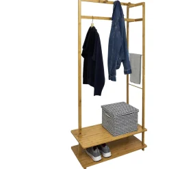 Rangement|Gifi Penderie avec 2 étagères bambou marron