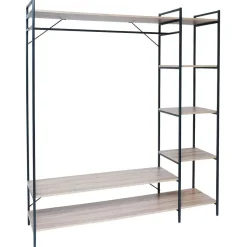 Rangement|Gifi Penderie bois XXL 6 étagères 160x40xH180cm