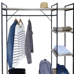 Rangement|Gifi Penderie bois XXL 6 étagères 160x40xH180cm