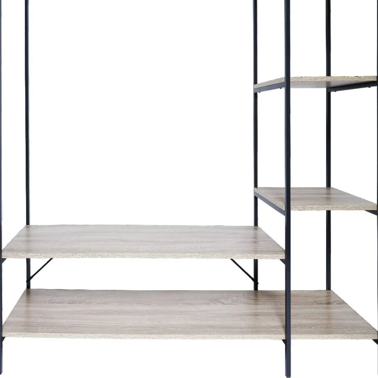 Rangement|Gifi Penderie bois XXL 6 étagères 160x40xH180cm