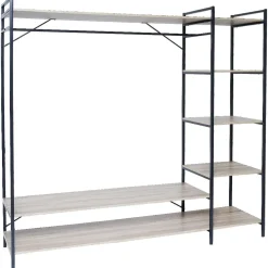 Rangement|Gifi Penderie bois XXL 6 étagères 160x40xH180cm