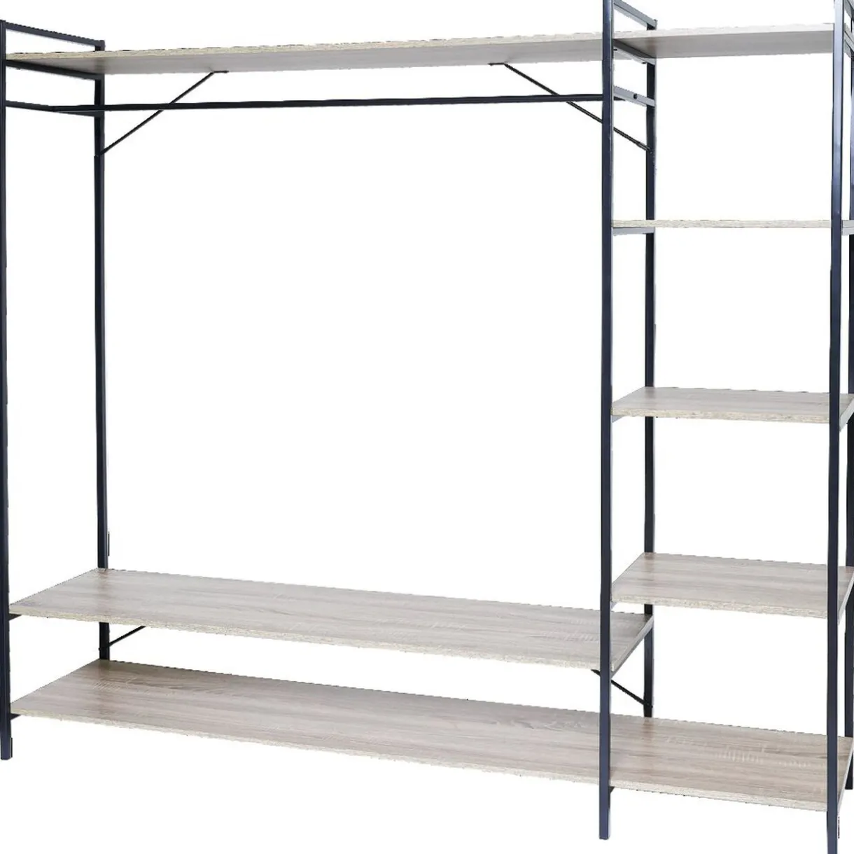 Rangement|Gifi Penderie bois XXL 6 étagères 160x40xH180cm