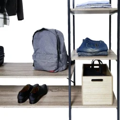 Rangement|Gifi Penderie bois XXL 6 étagères 160x40xH180cm