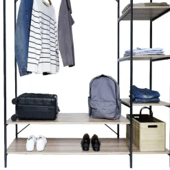 Rangement|Gifi Penderie bois XXL 6 étagères 160x40xH180cm