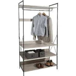 Rangement|Gifi Penderie dressing noir naturel