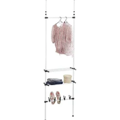 Rangement|Gifi Penderie télescopique métal blanc et noir