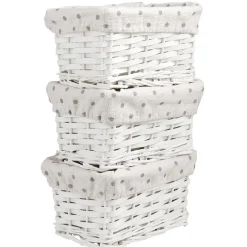 Rangement|Gifi Petit panier de rangement osier tressé blanc