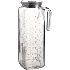 Pichet en verre avec couvercle 1,2L^Gifi Discount