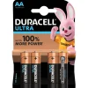 Sale Gifi Pile alacaline Duracell Ultra AA 1,5 Volts LR06 - Lot de 4