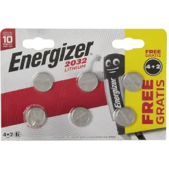 Gifi Pile bouton lithium CR2032 Energizer x4 + 2 gratuites