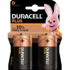 Outlet Gifi Pile Duracell alcaline D Plus - Lot de 2