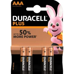 Sale Gifi Pile Duracell Plus alcaline AAA 1,5 Volts LR03 - Lot de 4