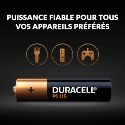 Sale Gifi Pile Duracell Plus alcaline AAA 1,5 Volts LR03 - Lot de 4