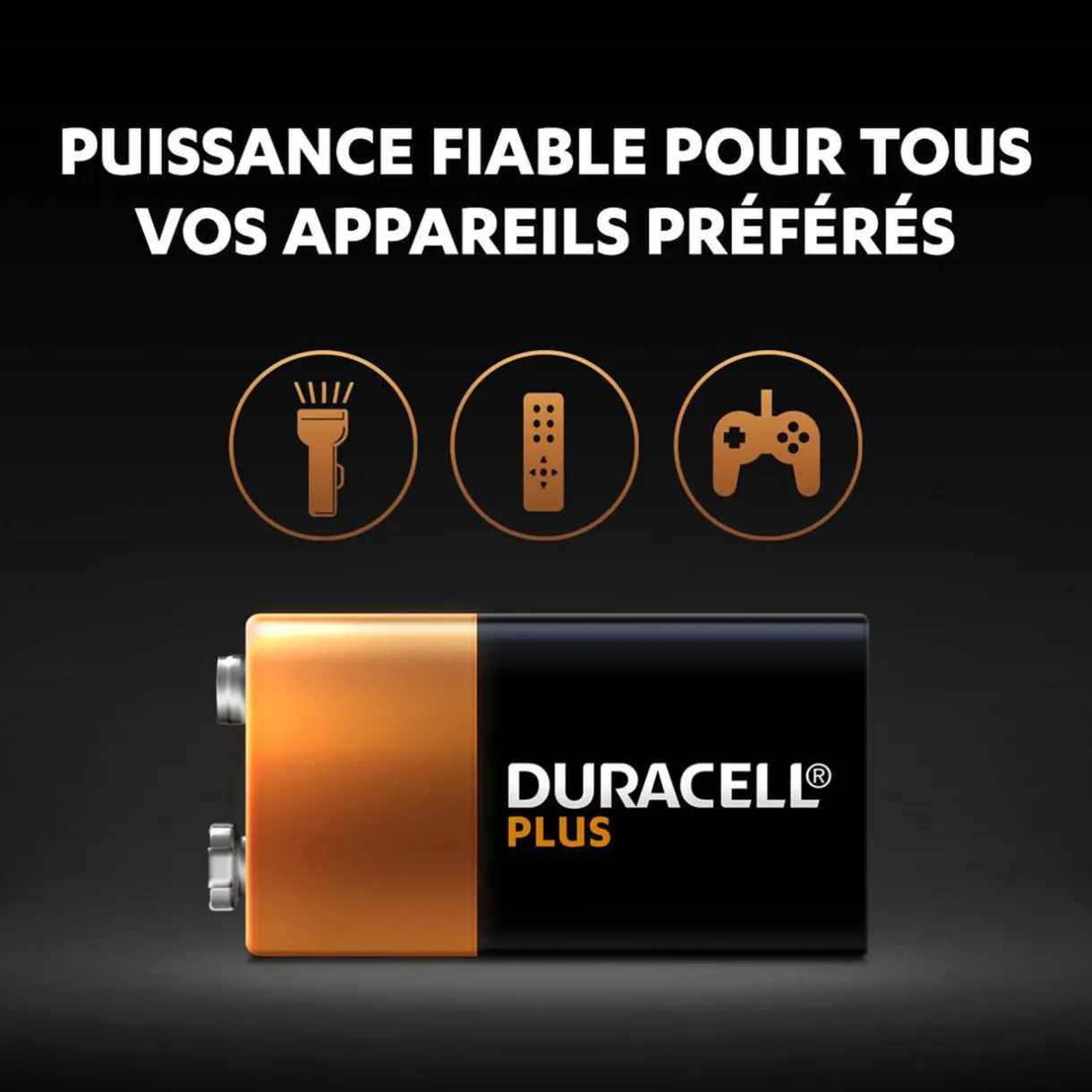 Discount Gifi Pile Duracell Plus alcaline 9 Volts 6LR61