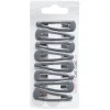 Discount Gifi Pince à cheveux clic clac gris x8