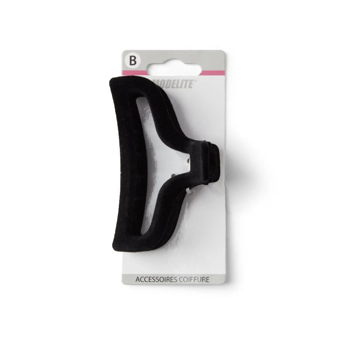 Best Gifi Pince à cheveux contours aspect velours noir 10cm