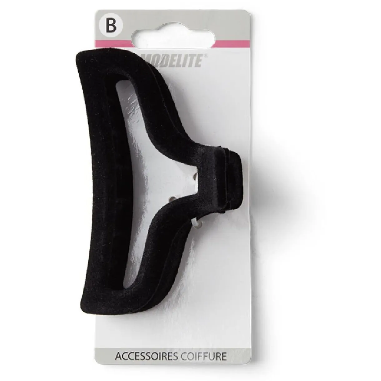 Best Gifi Pince à cheveux contours aspect velours noir 10cm