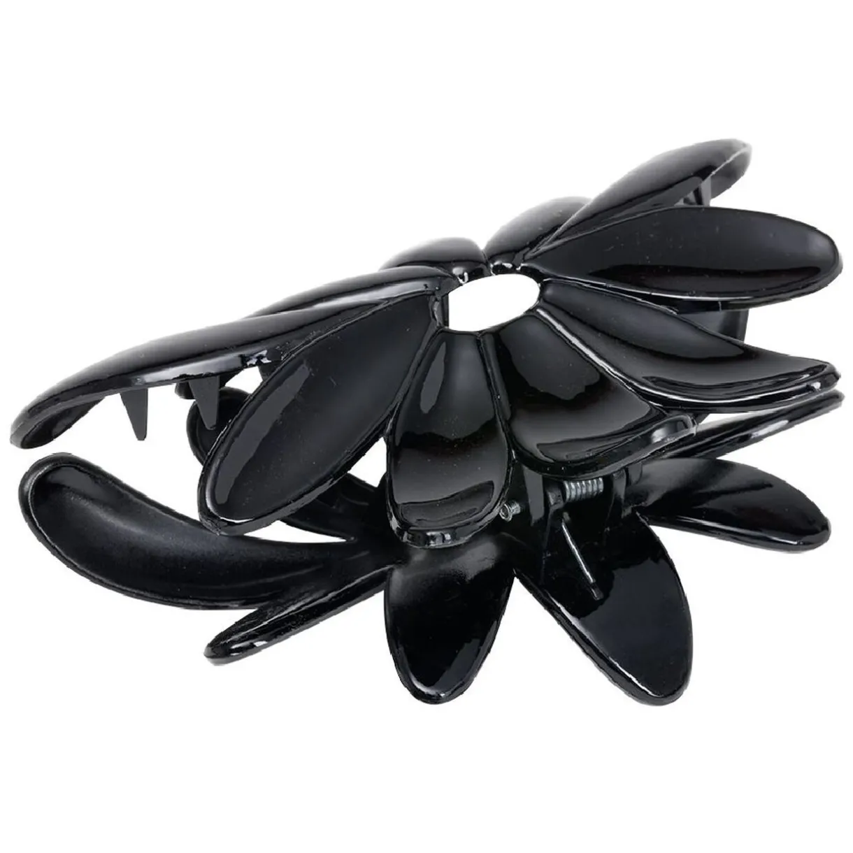 Sale Gifi Pince à cheveux en plastique noir brillant