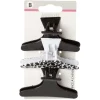 Outlet Gifi Pince à cheveux noir blanc L.8 cm x3
