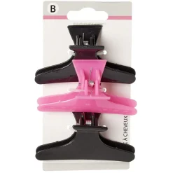 Sale Gifi Pince à cheveux noir fuchsia L.7,5 cm x3