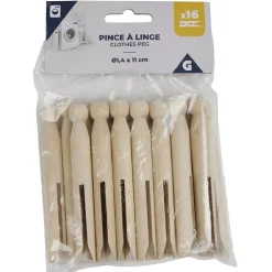 Entretien Du Linge|Gifi Pince à linge en bois vintage x16