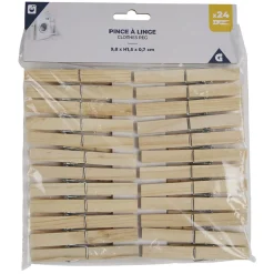 Entretien Du Linge|Gifi Pince à linge en bois x24