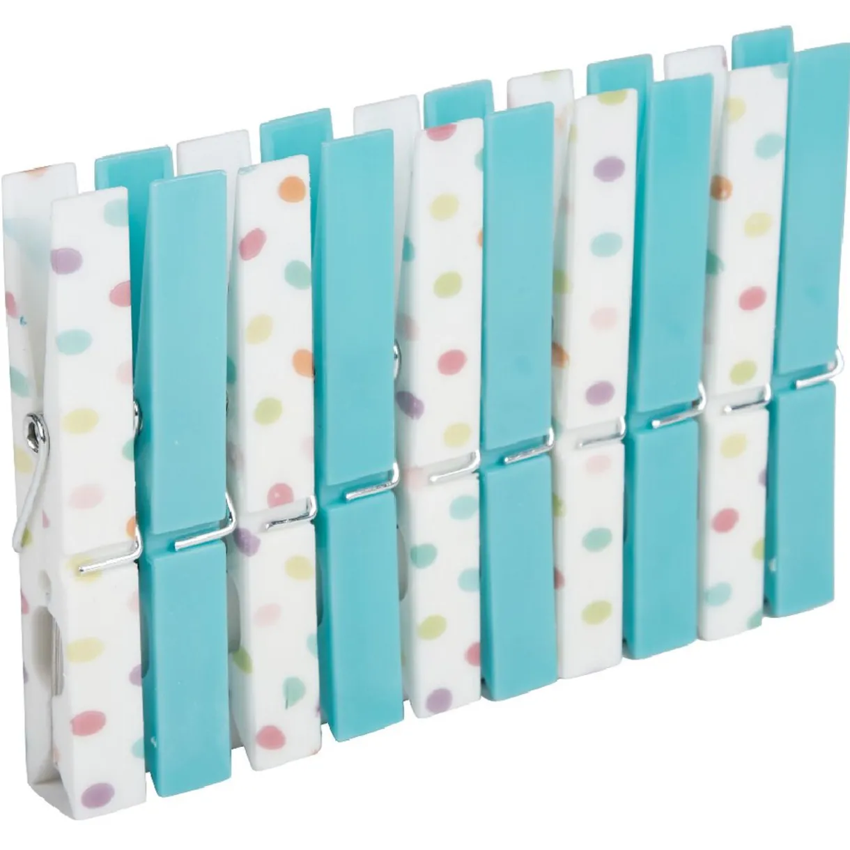 Entretien Du Linge|Gifi Pince à linge motif pois multicolore x10