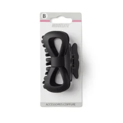 Discount Gifi Pince cheveux crabe noir mat noeud L9cm