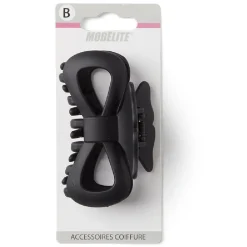 Discount Gifi Pince cheveux crabe noir mat noeud L9cm