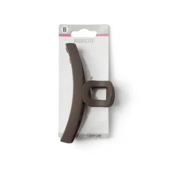 Outlet Gifi Pince cheveux crocodile marron mat L11cm