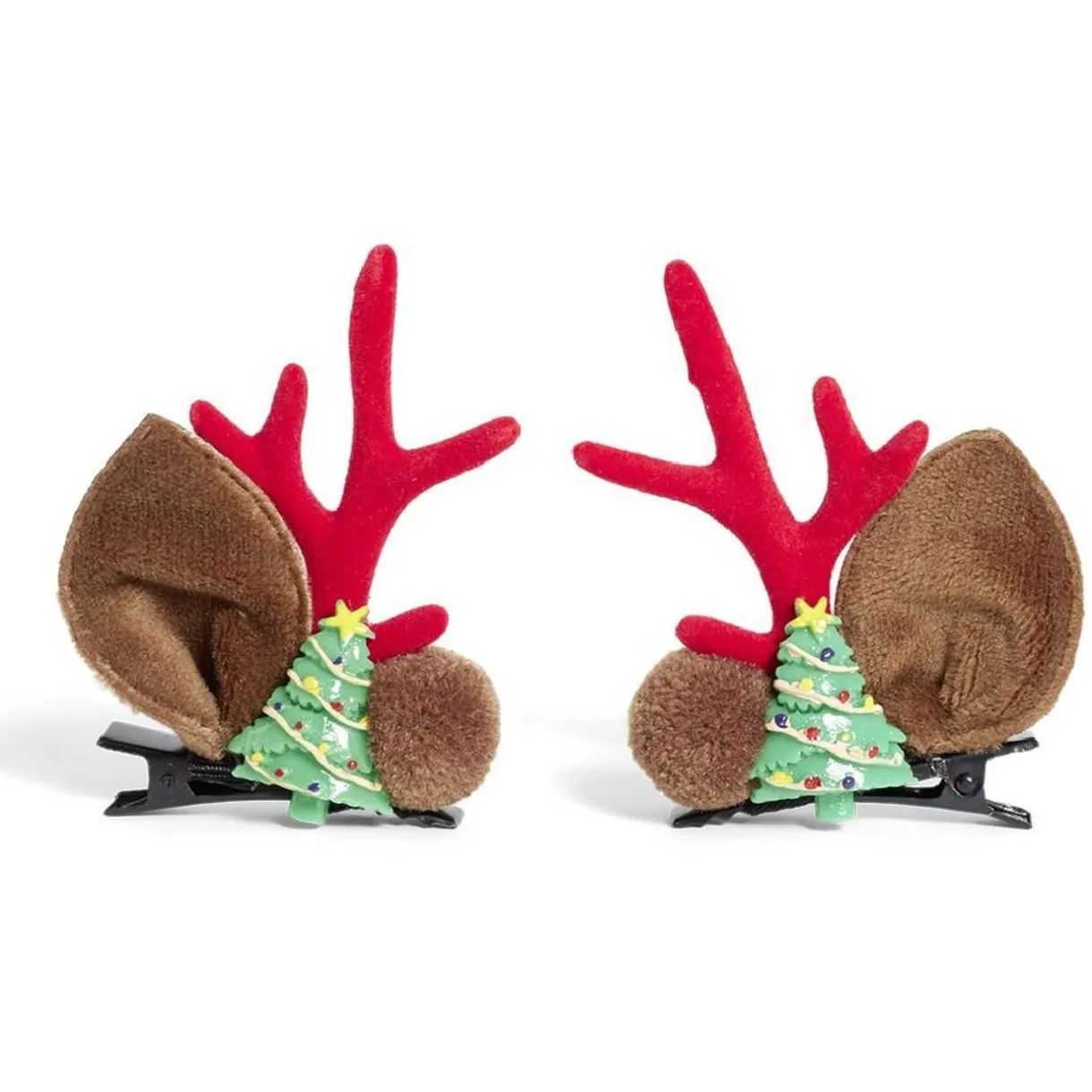 Sale Gifi Pince cheveux Noël renne marron et rouge L7xH5cm