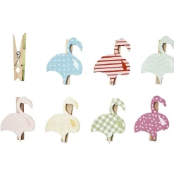 New Gifi Pince déco motif tropical x 8