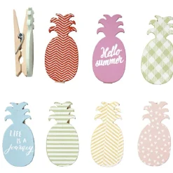 New Gifi Pince déco motif tropical x 8