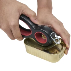 Pince multifonction 6en1 ouvre bouteille et bocal noir et rouge^Gifi