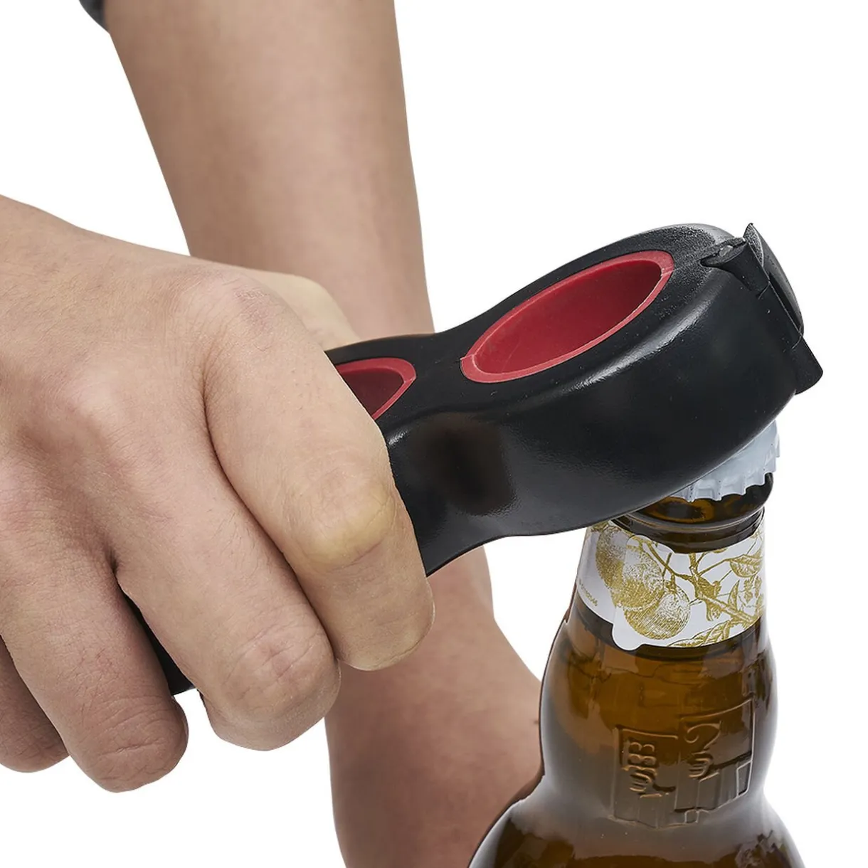 Pince multifonction 6en1 ouvre bouteille et bocal noir et rouge^Gifi