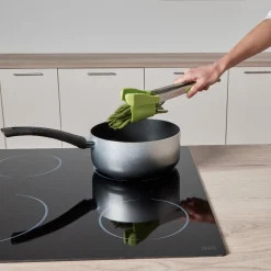 Pince spatule 2 en 1 inox silicone vert^Gifi Sale