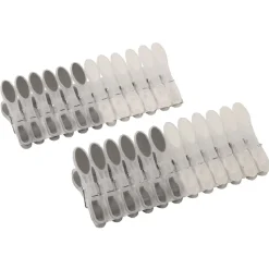 Entretien Du Linge|Gifi Pinces à linge gris et blanc x 24