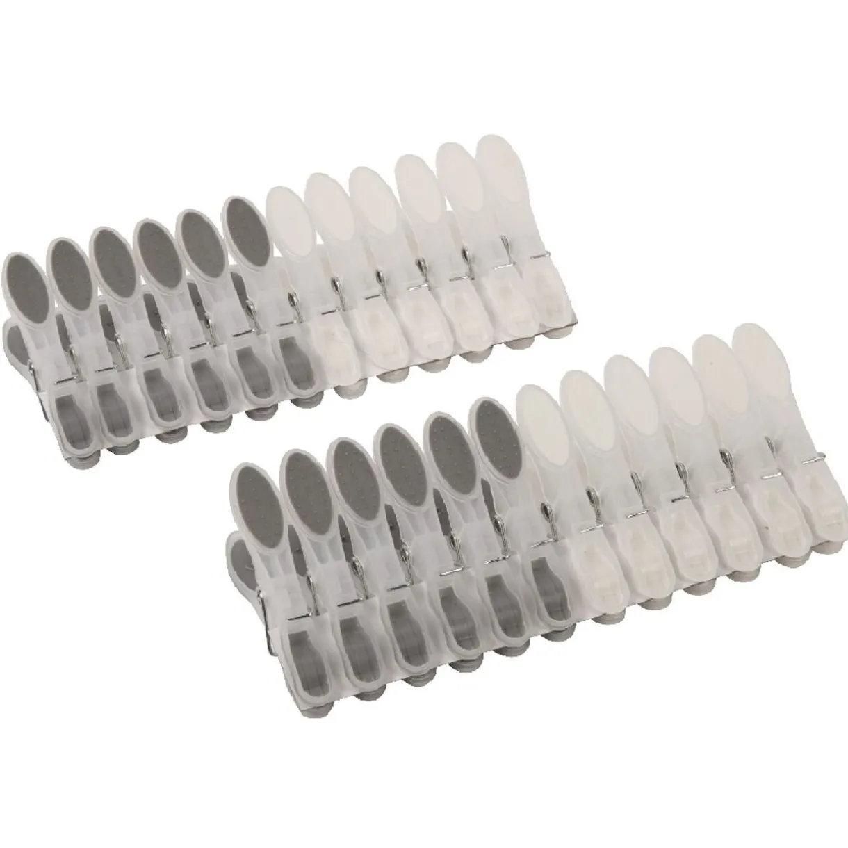 Entretien Du Linge|Gifi Pinces à linge gris et blanc x 24