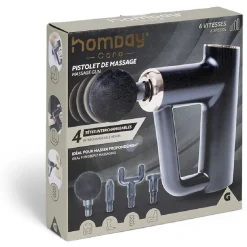 Sale Gifi Pistolet de massage 4 têtes interchangeables et 6 vitesses