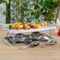 Plancha pierre à cuire marbre avec plateau métal^Gifi Clearance