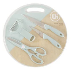 Planche à découper + 4 ustensiles de cuisine^Gifi New