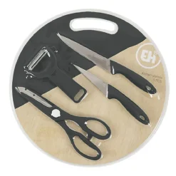 Planche à découper + 4 ustensiles de cuisine^Gifi New