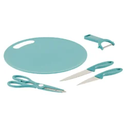 Planche à découper + 4 ustensiles de cuisine^Gifi New